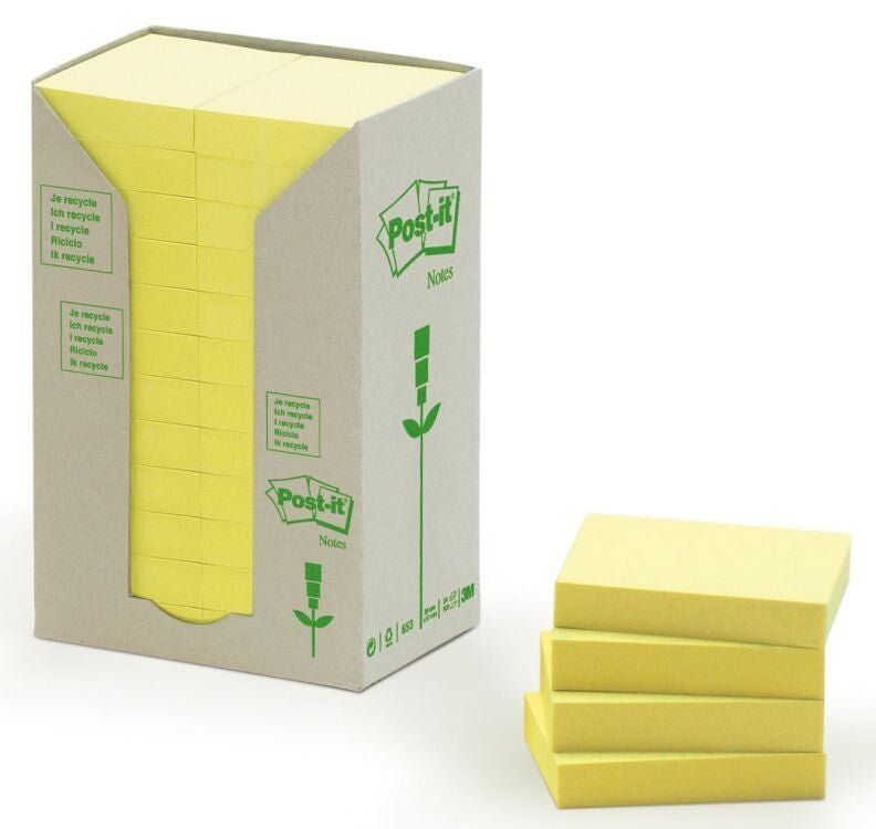 3M 653-1T self-adhesive label Yellow 100 pc(s) - Image 1