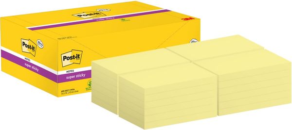 Post-It 3M Super Sticky gelb note paper Square Yellow 100 sheets Self-adhesive