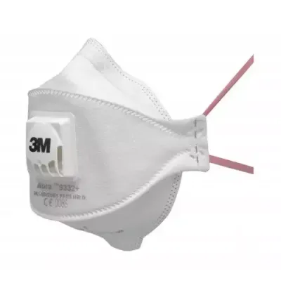 3M Aura 9332+ FFP3V Fold Flat Face Mask (Pack of 10) - Thumbnail 2