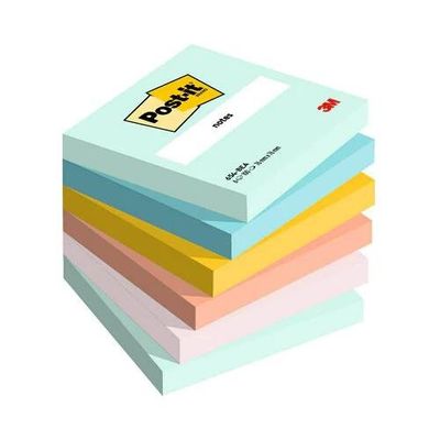 Post-It 654-6-BEA note paper Square Blue. Green. Orange. Pink. Yellow