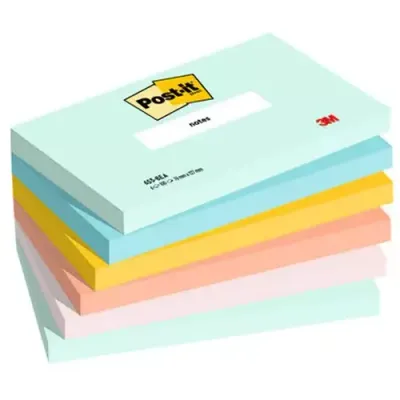 Post-It 655-6-BEA note paper Rectangle Blue Green Orange Pink Yellow 100 sheets Self-adhesive - Thumbnail 2