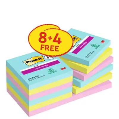 Post-It 7100259229 note paper Square Blue Green Pink 90 sheets Self-adhesive - Thumbnail 2