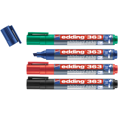 Edding 363 Whiteboard Marker Chisel Tip 1-5mm Line Assorted Colours (P