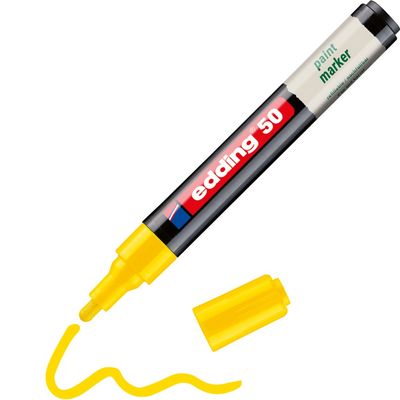 Edding E-50 Water-Based Paint Marker Medium Yellow (Pack of 10) 4-50-005/10