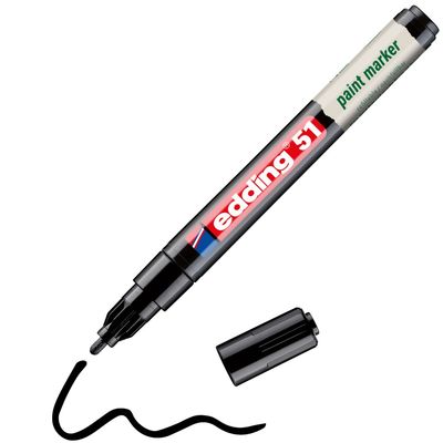Edding E-51 Water-Based Paint Marker Fine Black (Pack of 10) 4-51-001/10