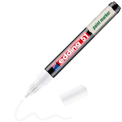 Edding E-51 Water-Based Paint Marker Fine White (Pack of 10) 4-51-049/10