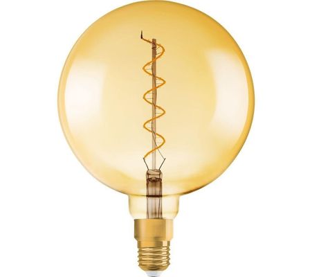 Osram Globe LED Light Bulb E27 4W (30W Eqv) Dim Extra Warm White Gold G200 Filament Vintage 1906 G200 Screw Filament Vintage Very Large