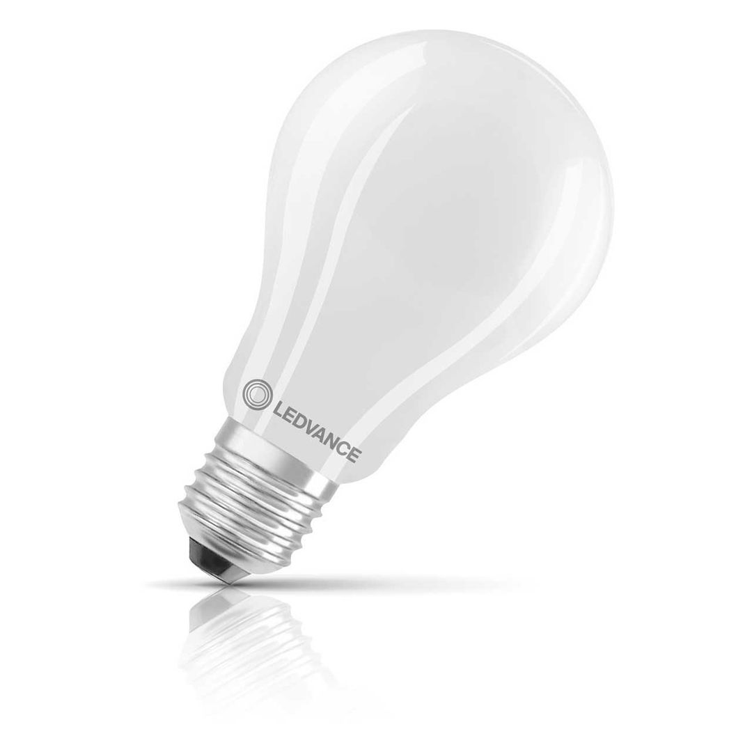 Ledvance LED Filament GLS Light Bulb E27 17W Performance Class Cool White 4000K Screw Frosted - Image 1