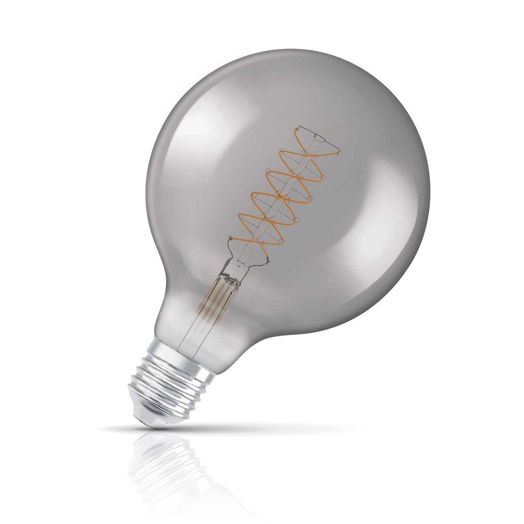 Osram LED G125 Globe 7.8W E27 Dimmable Vintage 1906 Extra Warm White Smoke - Image 1