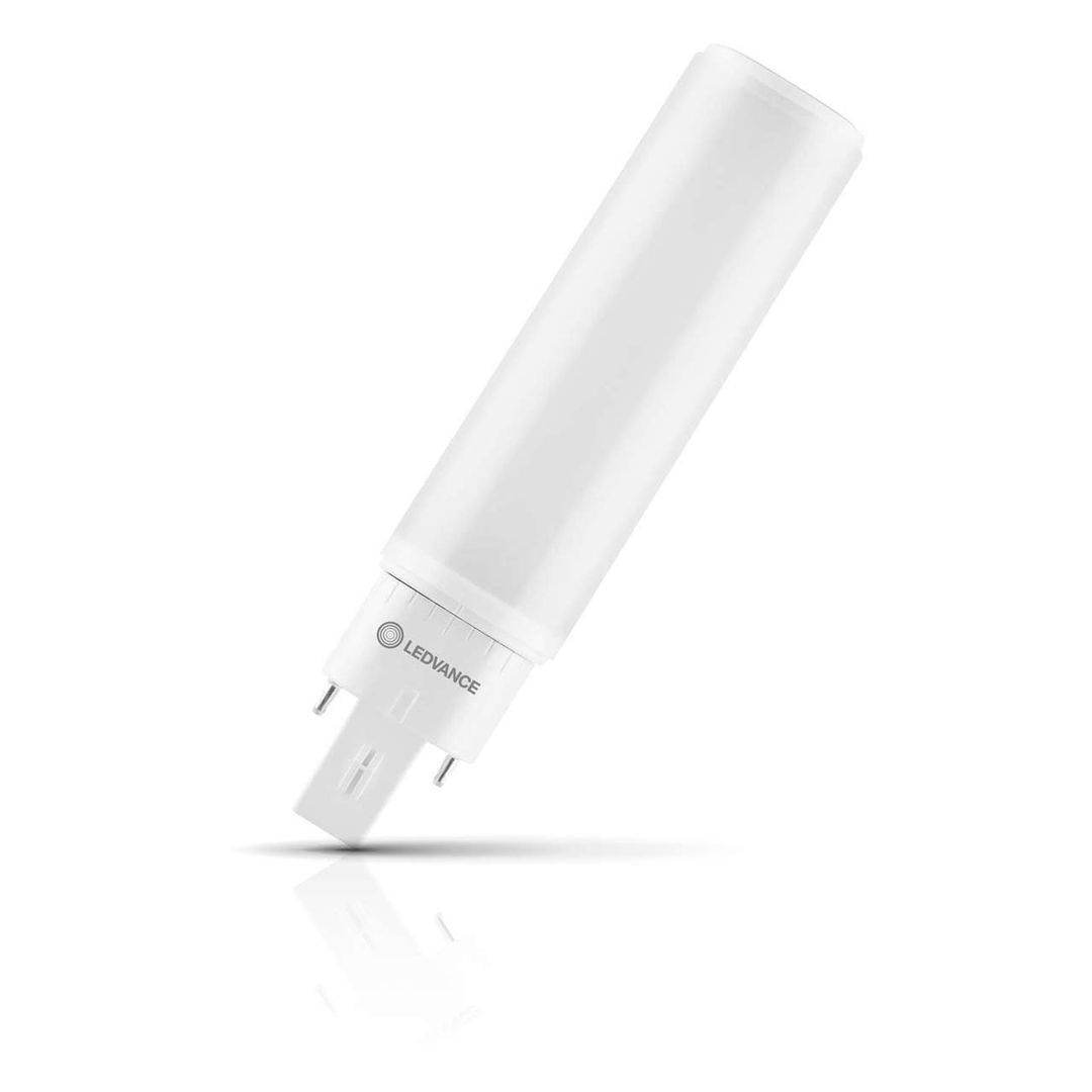 Ledvance LED DULUX® D/E13 PLC-E 6W 4-Pin Value Class HF & AC Mains Warm White Frosted - Image 1