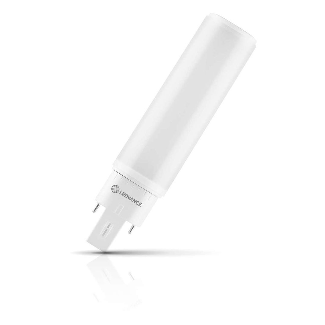 Ledvance LED DULUX® D/E13 PLC-E 6W 4-Pin Value Class HF & AC Mains Cool White Frosted - Image 1