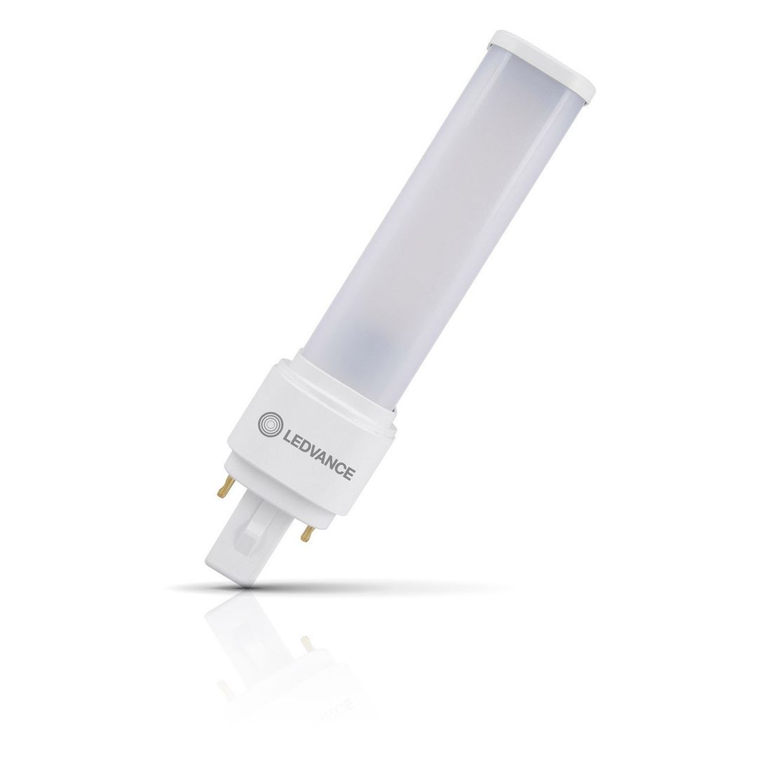 Ledvance LED DULUX® D10 PLC Light Bulb 2-Pin 5W EM & AC Mains Cool White 4000K Push Fit Compact-D - Image 1