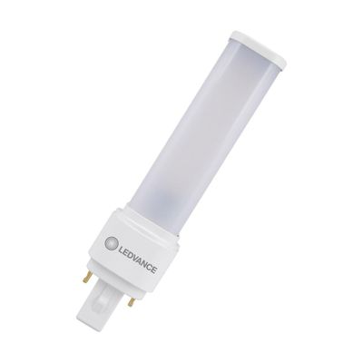 Ledvance PLC LED Light Bulb 2-Pin 6W (13W Eqv) EM & AC Mains Warm White Frosted DULUX® D13 Value Class Push Fit Compact-D CLD Biax-D