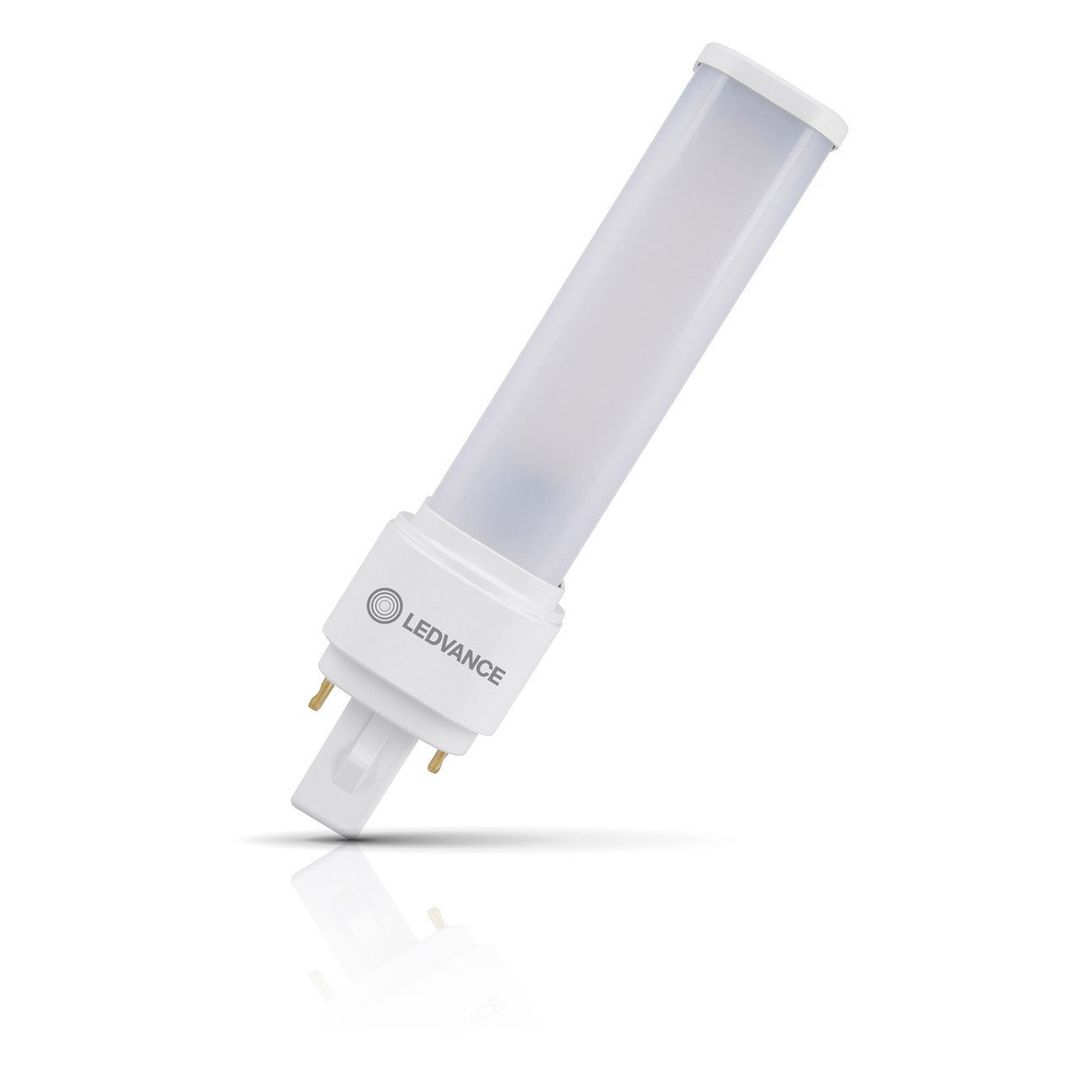 Ledvance LED DULUX® D13 PLC Light Bulb 2-Pin 6W EM & AC Mains Cool White 4000K Push Fit Compact-D - Image 1