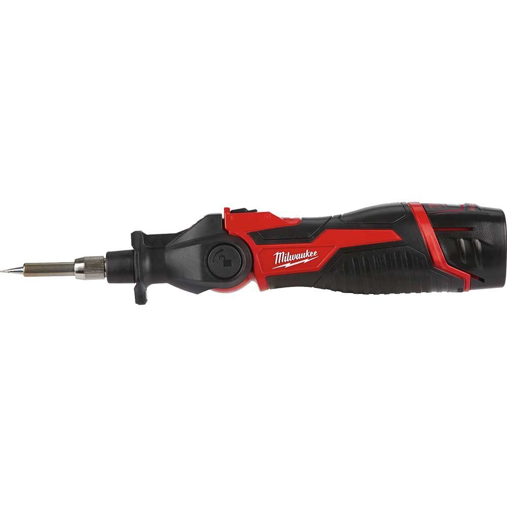 Milwaukee M12 SI 12v Cordless Soldering Iron 1 x 2ah Li-ion Battery Charger Case - Image 1