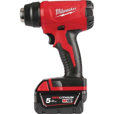 Milwaukee M18 BHG 18v Cordless Heat Gun 2 x 5ah Li-ion Battery Charger Case