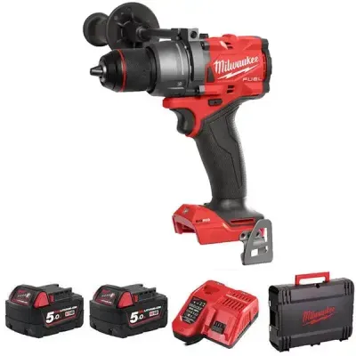 Milwaukee M18 Brushless Percussion Drill Complete with Two 5.0AH REDLITHIUM-ION Batteries - Thumbnail 2