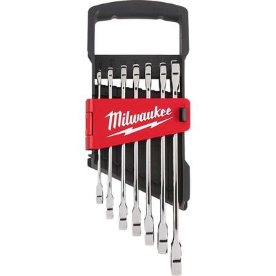 Milwaukee Max Bite Ratcheting Metric Combination Spanner Set (7Pc) | 4932464993 | Euro Car Parts - Thumbnail 2