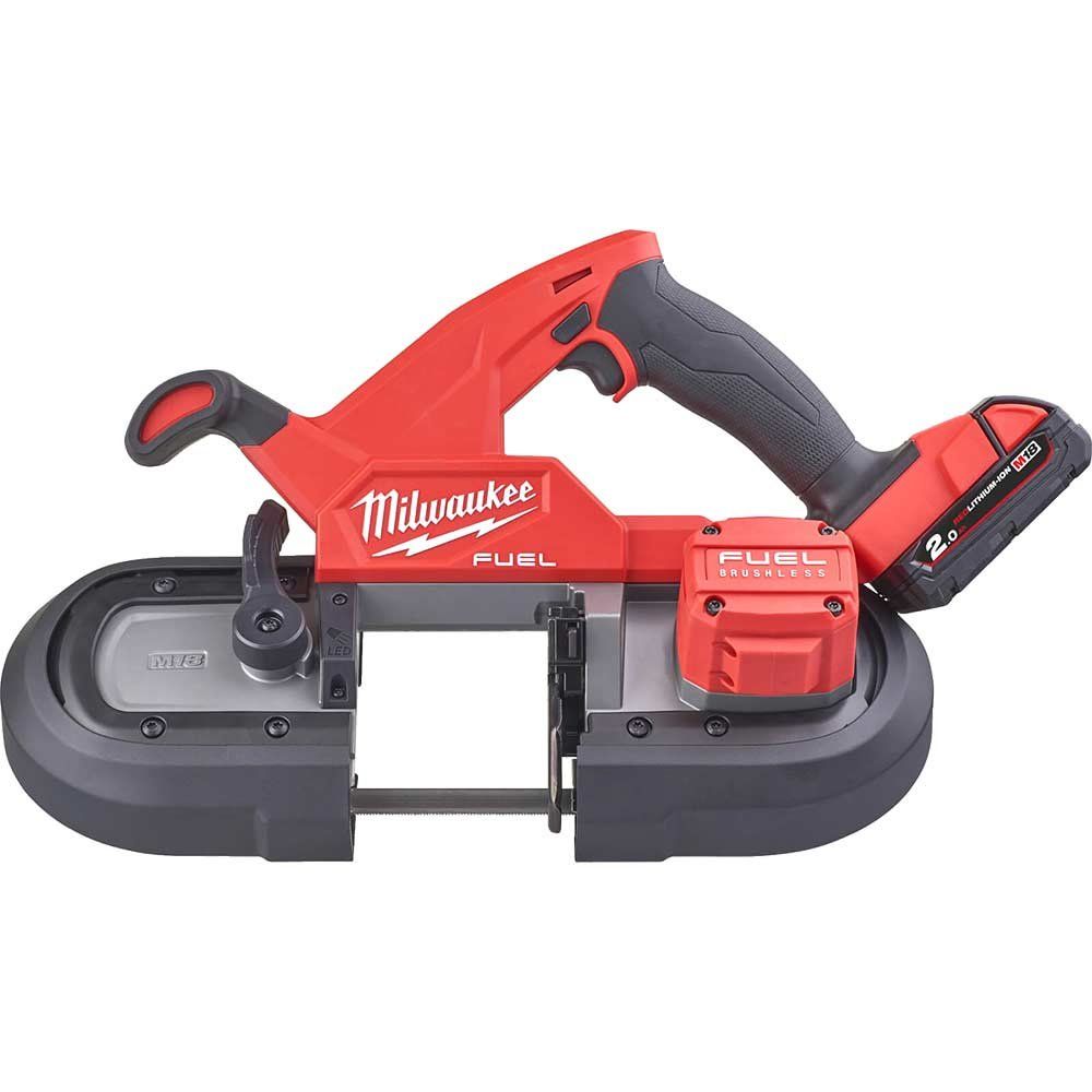 Milwaukee M18 FBS85 Fuel 18v Cordless Brushless Bandsaw 2 x 2ah Li-ion Battery Charger Case - Image 1