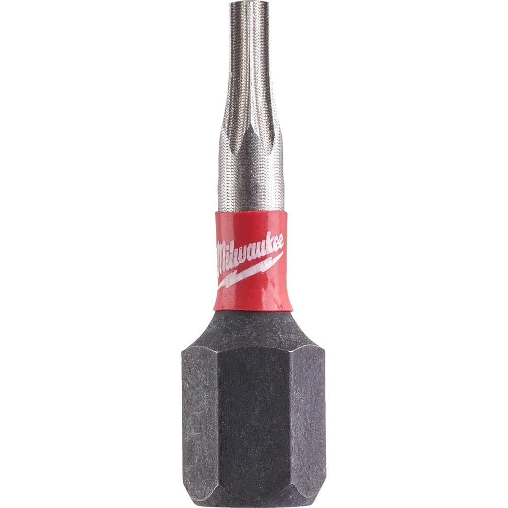 Milwaukee Shockwave Impact Duty Torx Screwdriver Bits TX8 25mm Pack of 2 - Image 1