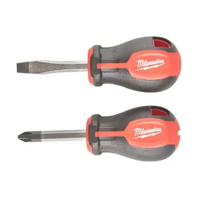 Milwaukee Tri-Lobe Screwdriver Stubby Set - 2Pc New | 4932471810 | Euro Car Parts