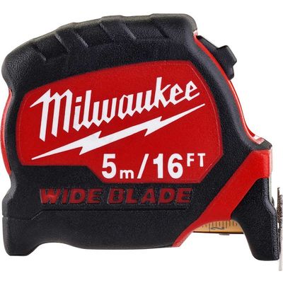 Milwaukee Wide Blade Tape Measure Imperial & Metric 16ft / 5m 32mm