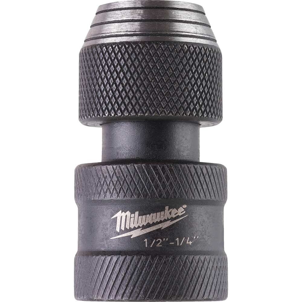 Milwaukee Shockwave 1/2 Square Drive to 1/4 Hex Impact Adaptor 1/2" - Image 1