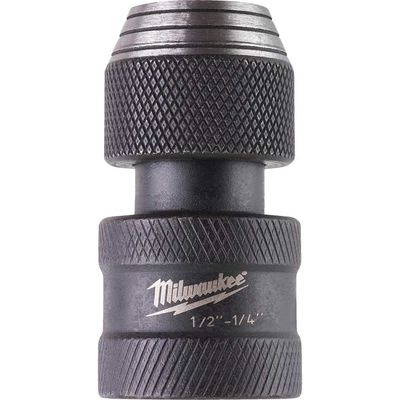 Milwaukee Shockwave 1/2 Square Drive to 1/4 Hex Impact Adaptor 1/2"