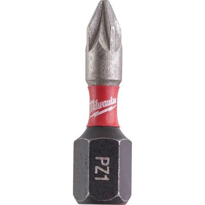 Milwaukee Shockwave Impact Duty Pozi Screwdriver Bits PZ1 25mm Pack of 25