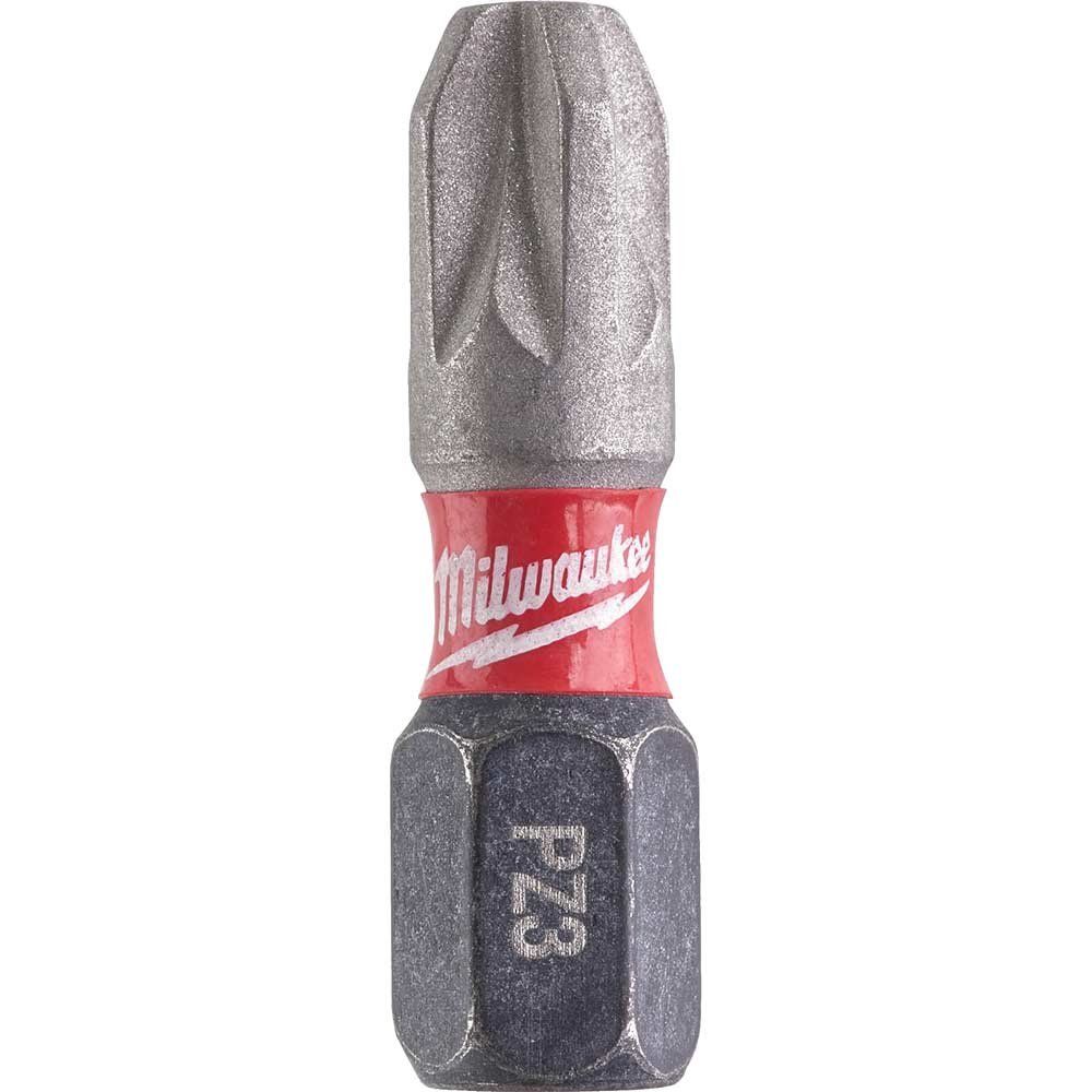 Milwaukee Shockwave Impact Duty Pozi Screwdriver Bits PZ3 25mm Pack of 25 - Image 1