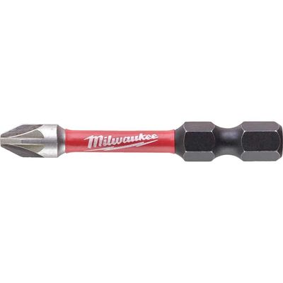 Milwaukee Shockwave Impact Duty Pozi Screwdriver Bits PZ2 50mm Pack of 10