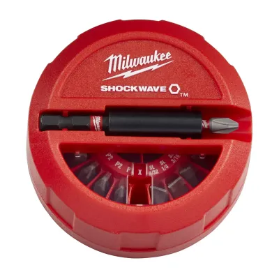 Milwaukee Shockwave Impact Duty Puck Bit Set (16Pc) | 4932472055 | Euro Car Parts