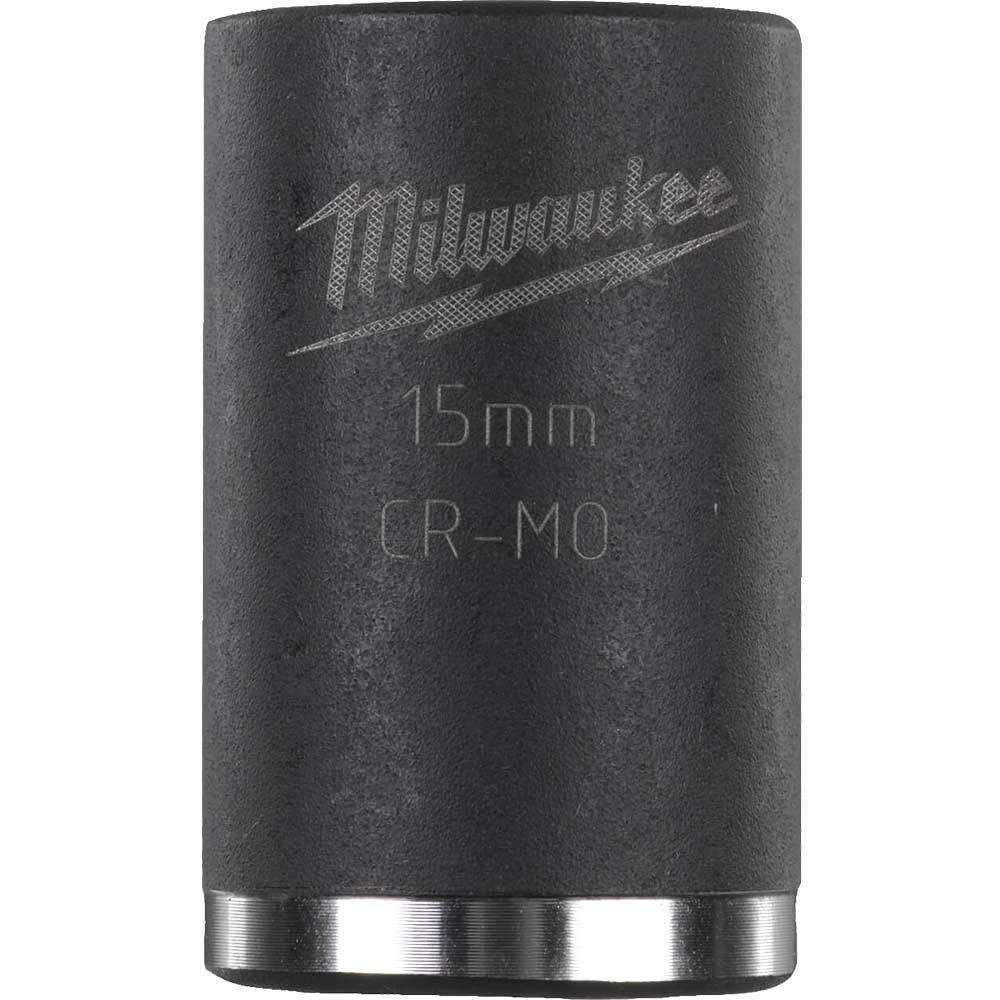 Milwaukee 3/8" Drive Shockwave Impact Duty Socket 3/8" 15mm - Image 1