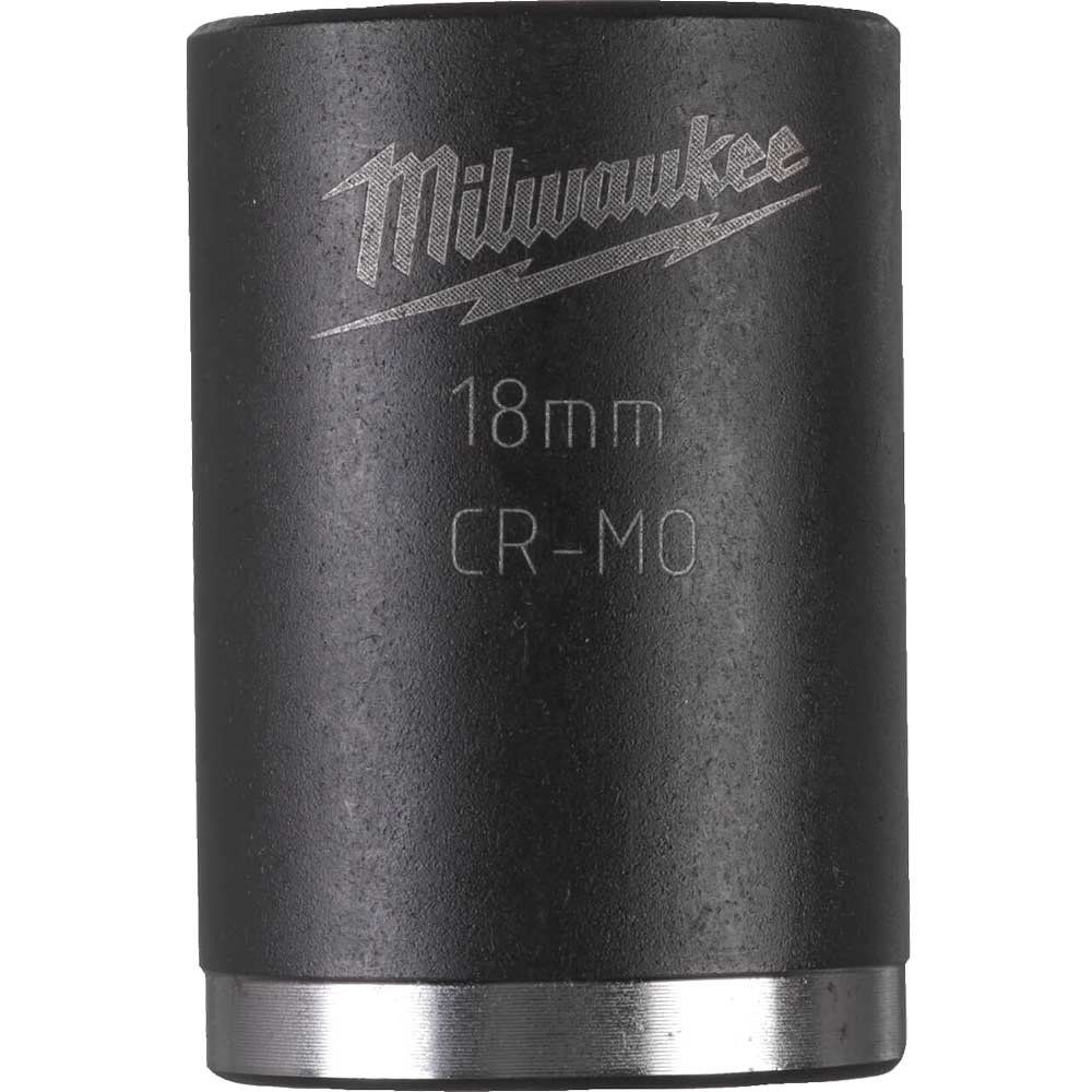 Milwaukee 3/8" Drive Shockwave Impact Duty Socket 3/8" 18mm - Image 1