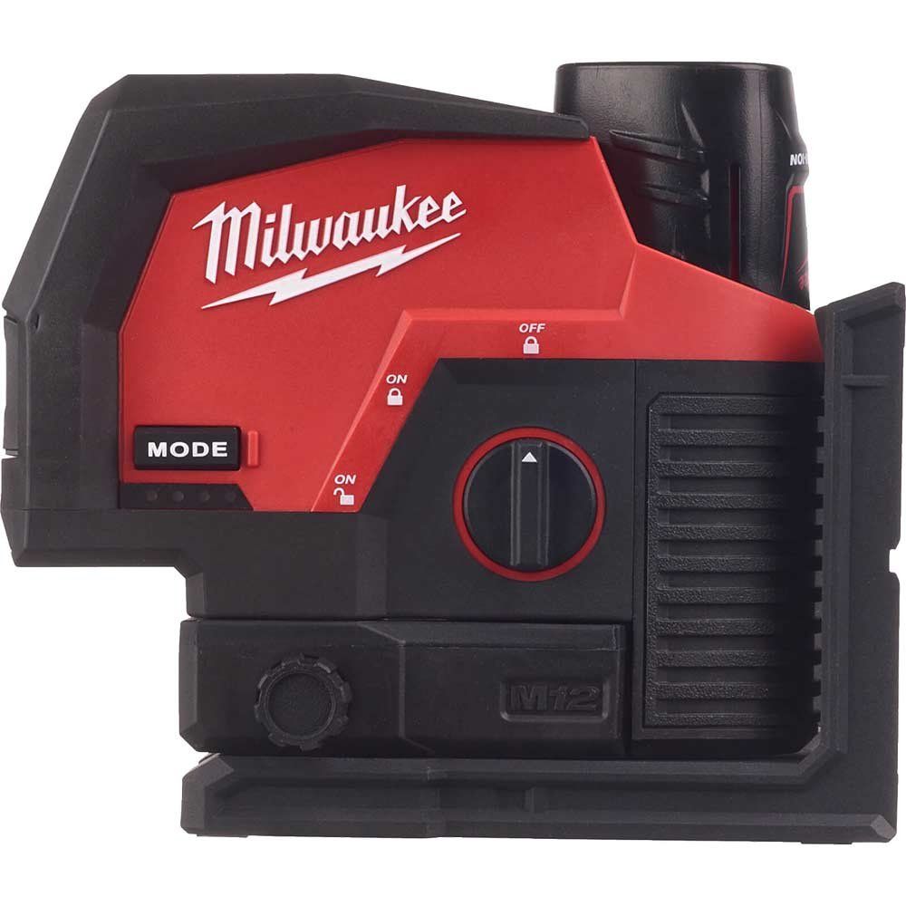 Milwaukee M12 CLLP 12v Cordless Green Cross Line Laser Level 1 x 3ah Li-ion Battery Charger Case - Image 1