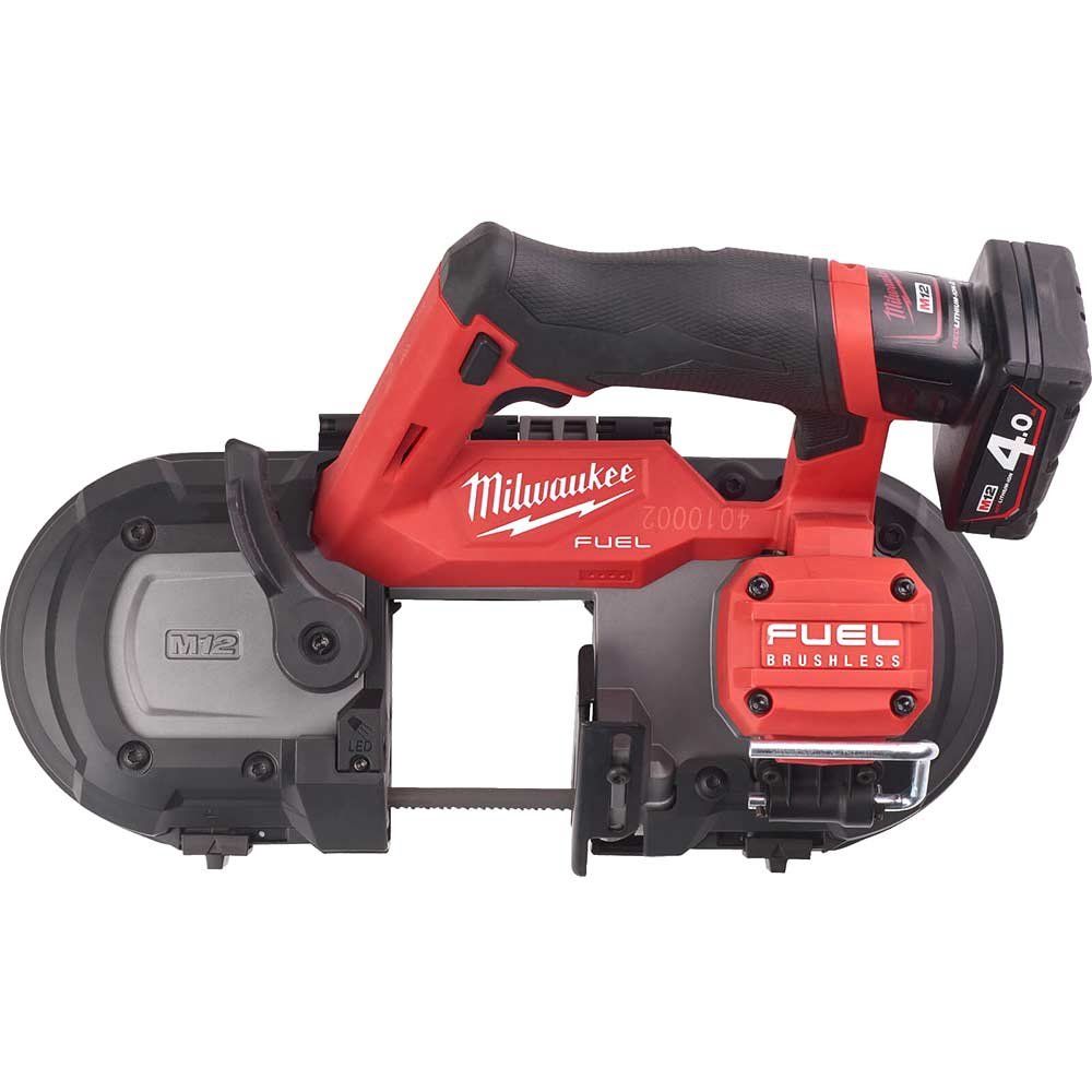 Milwaukee M12 FBS64 Fuel 12v Cordless Brushless Bandsaw 2 x 4ah Li-ion Battery Charger Case - Image 1