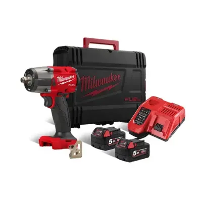 Milwaukee M18 Fuel Mid Torque 1/2 Gen2 Impact Wrench (Kit) 881Nm | 4933478451 | Euro Car Parts