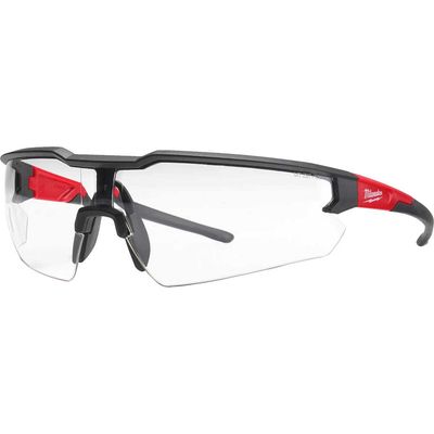 Milwaukee Enhanced Anti Scratch and Anti Fog Safety Glasses Black Clear