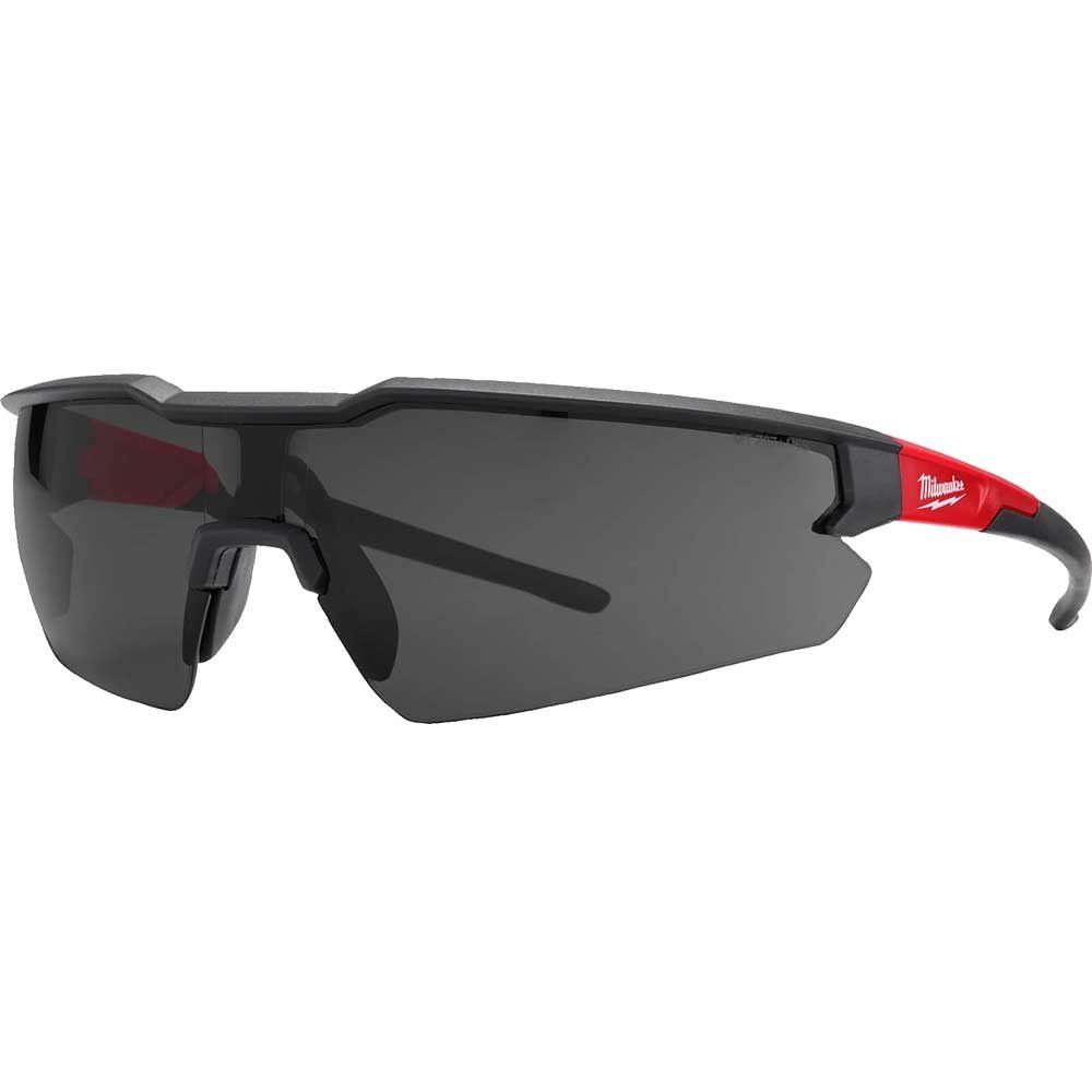 Milwaukee Enhanced Anti Scratch and Anti Fog Safety Glasses Black Tinted - Image 1