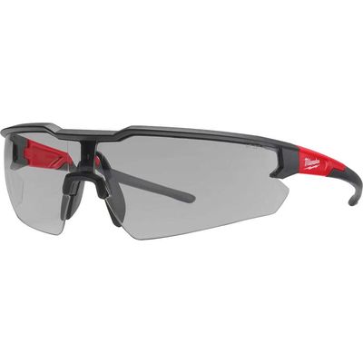 Milwaukee Enhanced Anti Scratch and Anti Fog Safety Glasses Black Grey