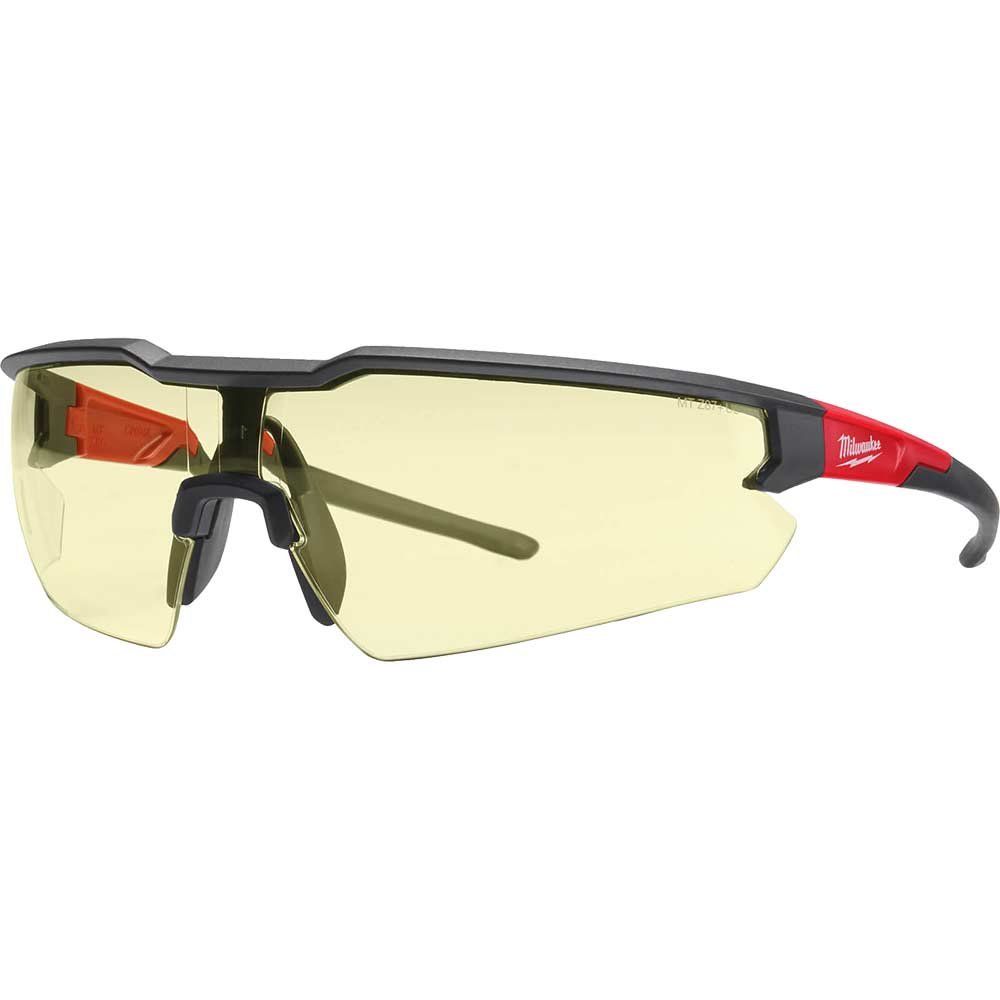 Milwaukee Enhanced Anti Scratch and Anti Fog Safety Glasses Black Yellow - Image 1