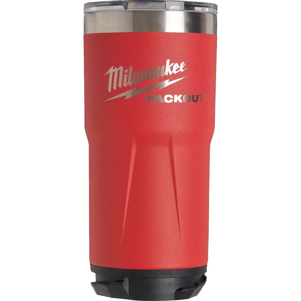 Milwaukee Packout Drinks Tumbler Red 591ml - Image 1
