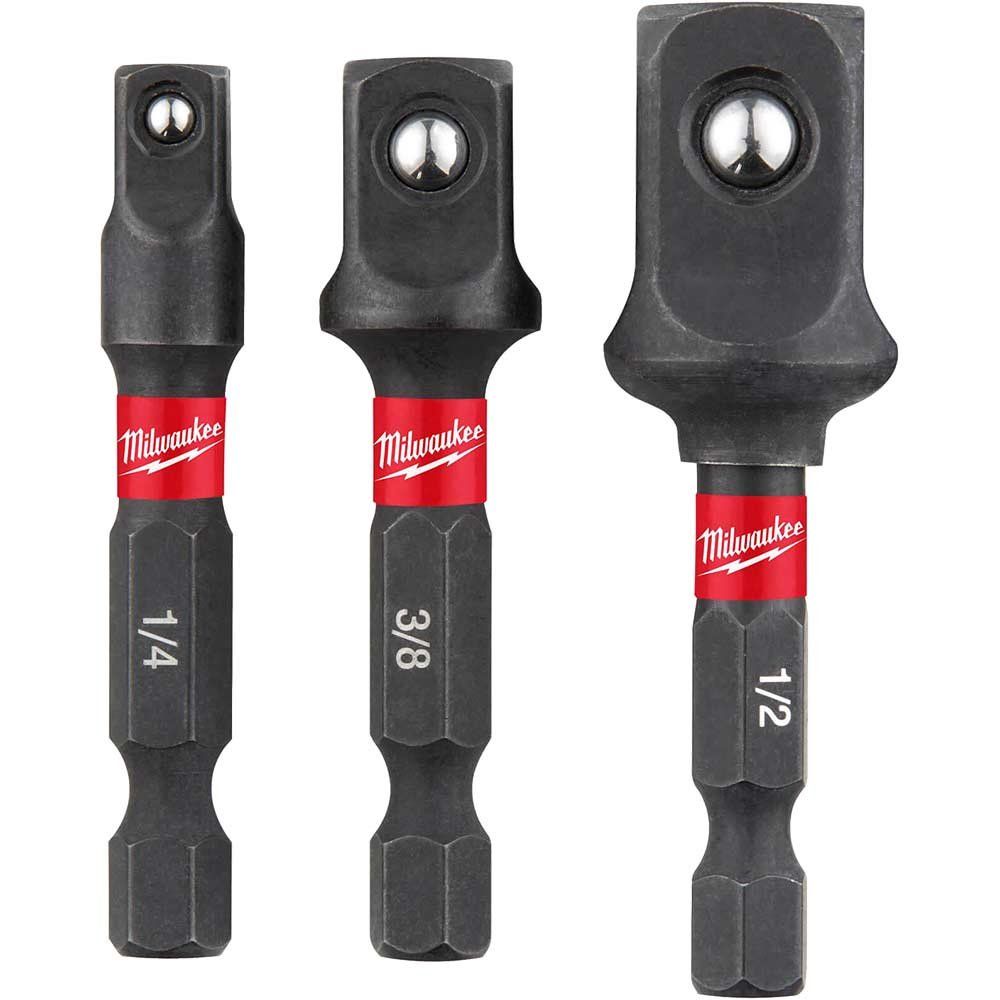 Milwaukee Shockwave Impact Duty Socket Adaptor Set - Image 1