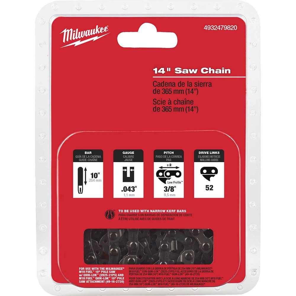 Milwaukee Replacement Chain for M18 FCHS 350mm Chainsaw - Image 1
