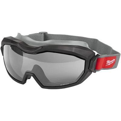 Milwaukee High Profile Non Vented Safety Goggles Black Tinted