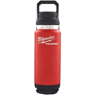 Milwaukee Packout Drinks Bottle Chug Lid Red 682ml