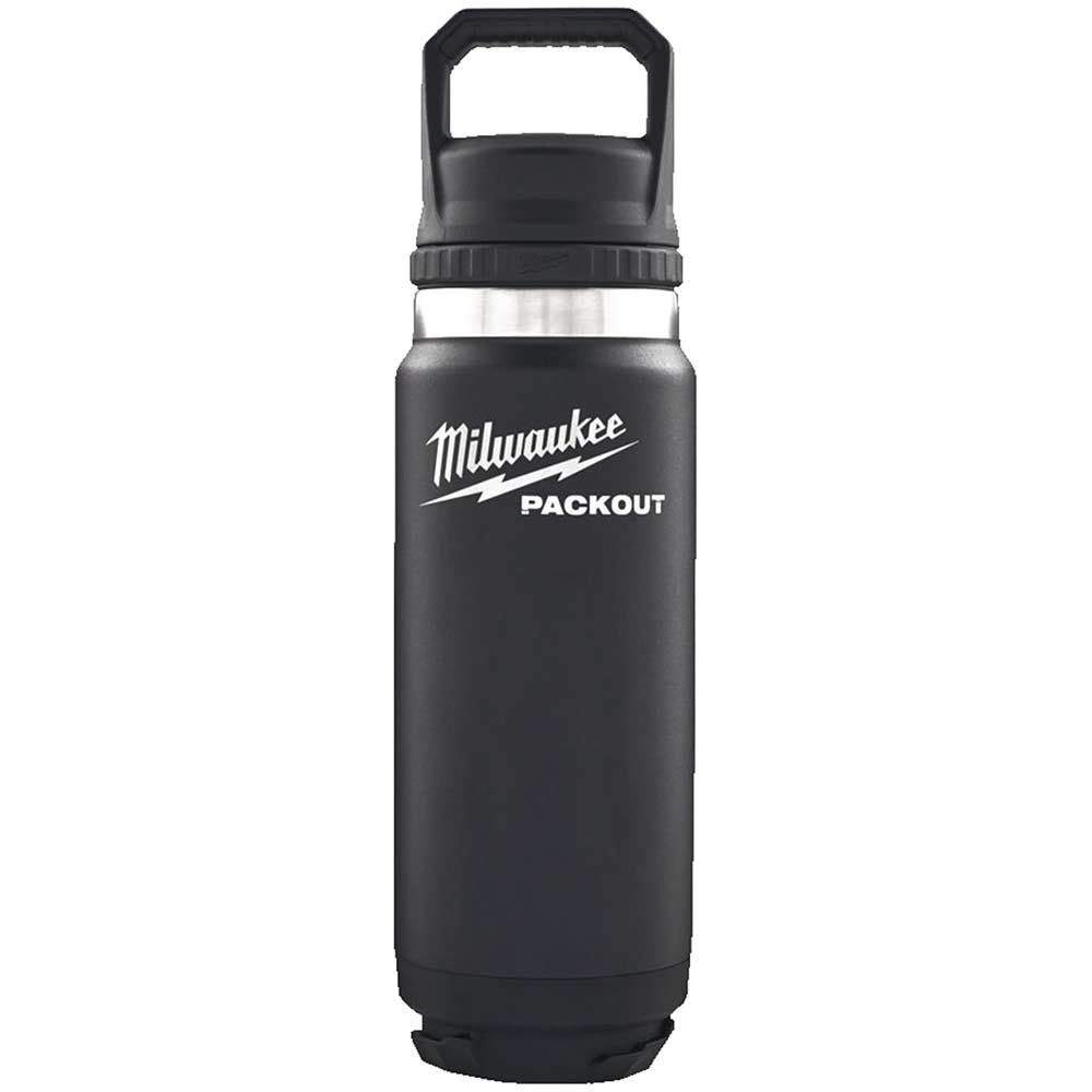 Milwaukee Packout Drinks Bottle Chug Lid Black 682ml - Image 1