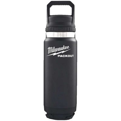 Milwaukee Packout Drinks Bottle Chug Lid Black 682ml