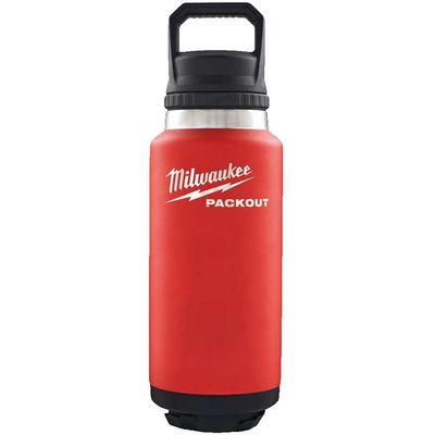 Milwaukee Packout Drinks Bottle Chug Lid Red 1023ml