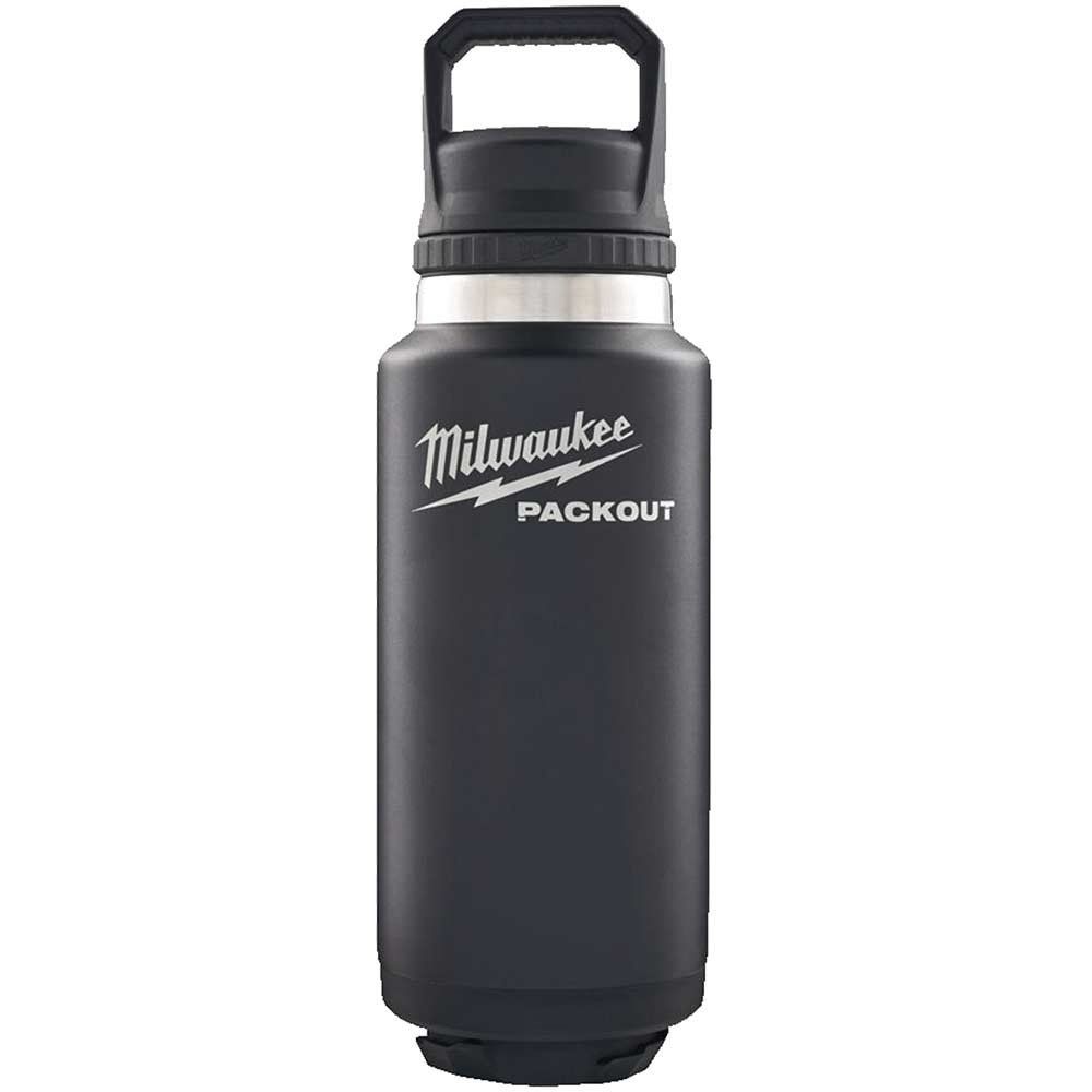Milwaukee Packout Drinks Bottle Chug Lid Black 1023ml - Image 1